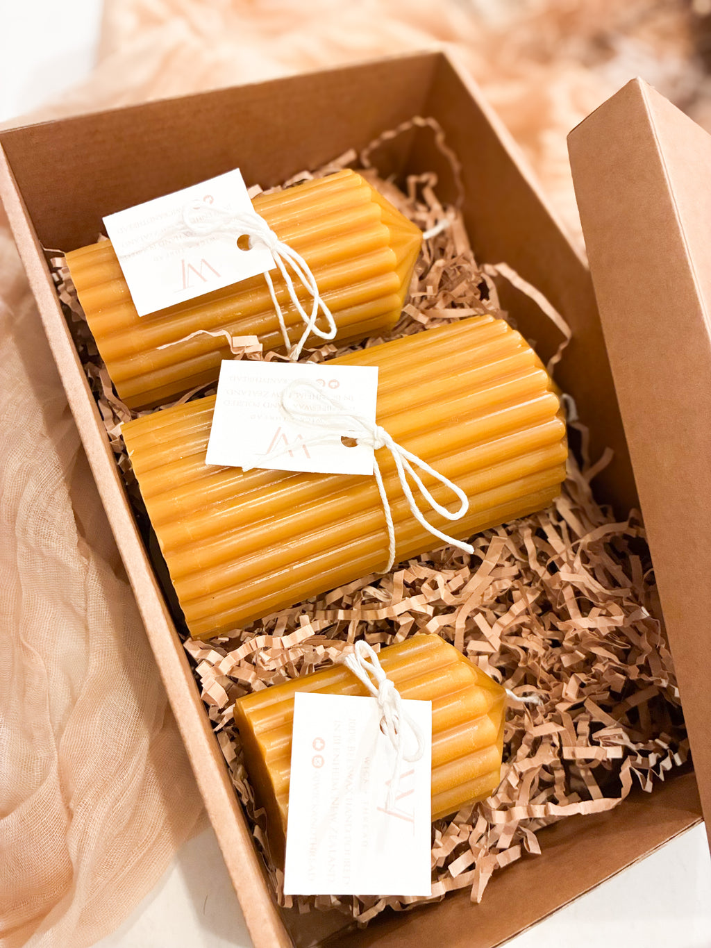 The Ridge Beeswax Pillar Set