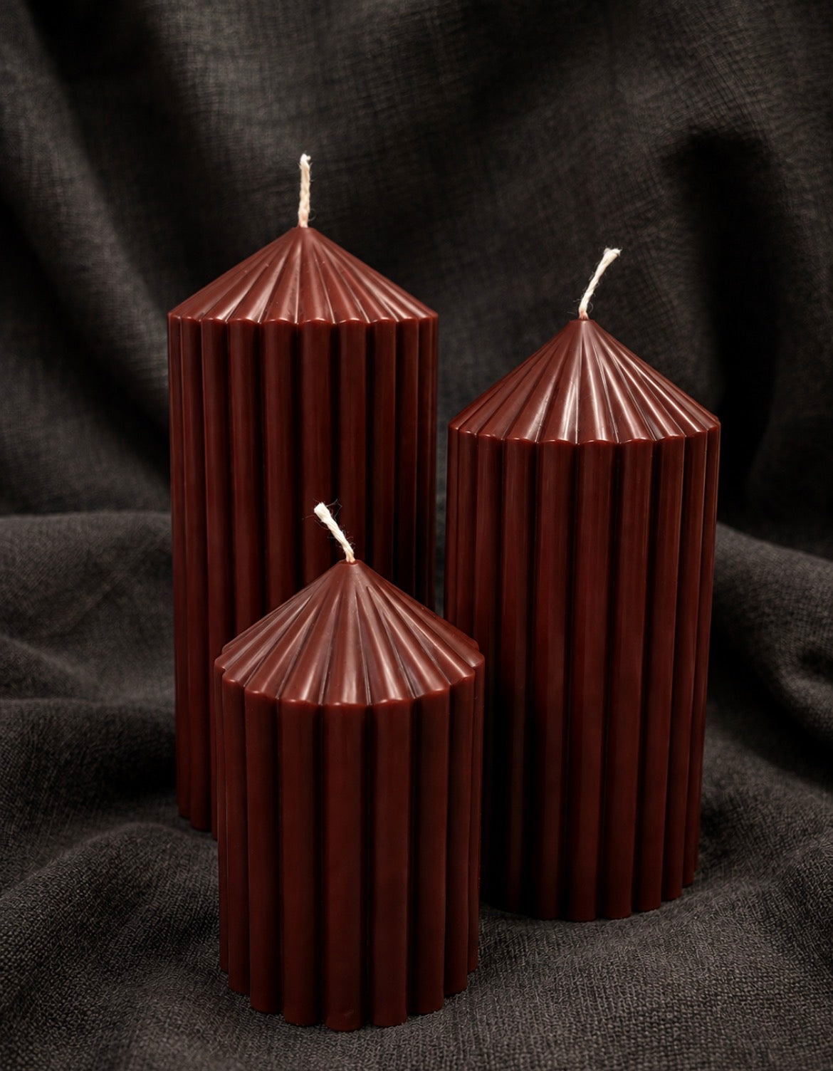 The Ribbed Trio - Burgundy